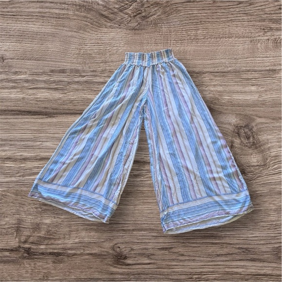 Summer Striped Ocean Drive Summer Wide Leg Pants Quite Harbor Venice Womens L - Picture 1 of 13